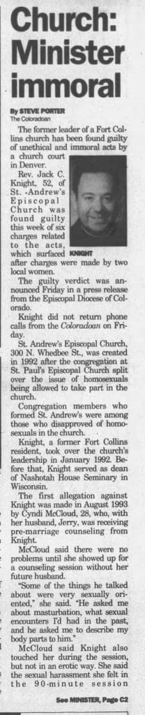 Episcopal seminary Dean Jack C. Knight