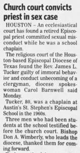 Spotlight on Abuse: Episcopal Priest James Tucker