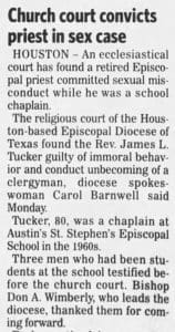 Spotlight on Abuse: Episcopal Priest James Tucker