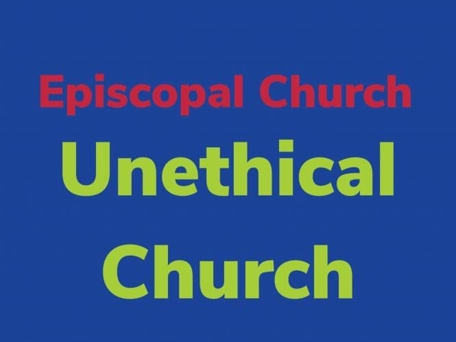 Episcopal Church, Unethical Church