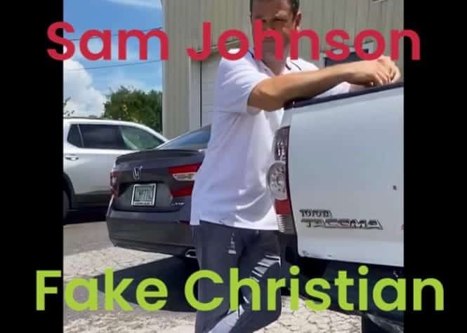 Sam Johnson, fake Christian