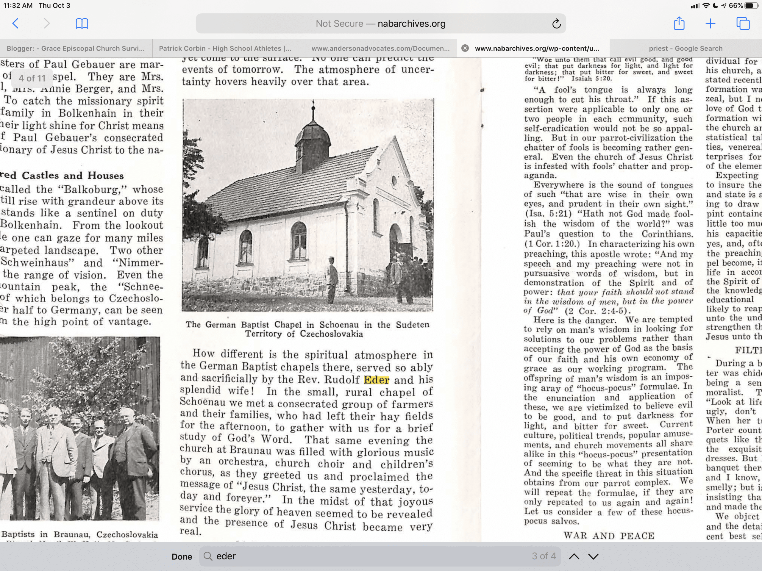 Rudolf Eder’s baptist church