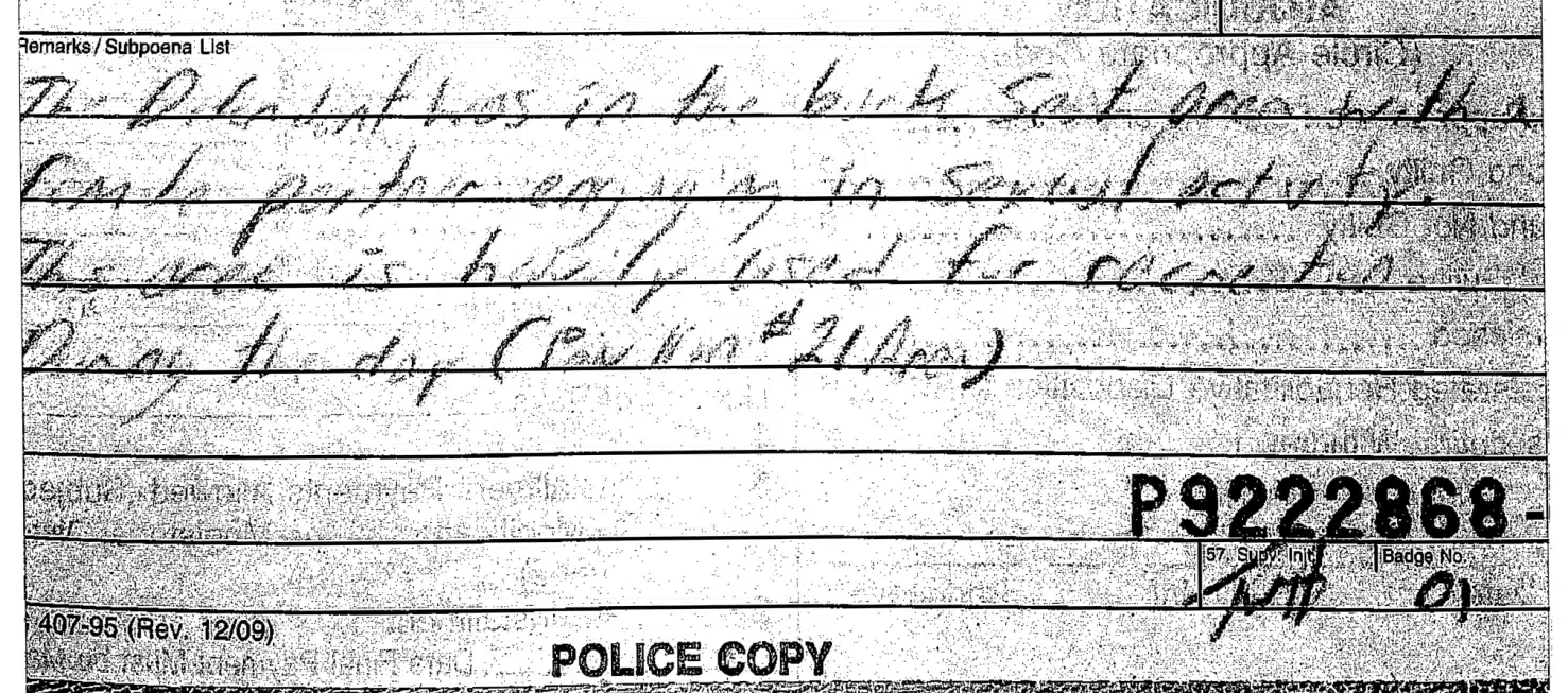 Liam Goligher police report