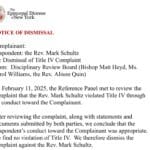 Mark Schultz Title IV pastoral— notice of dismissal