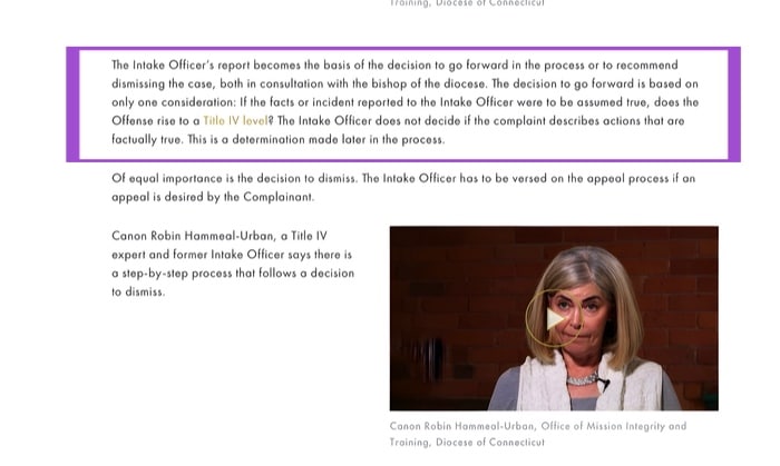 The Title IV intake officer does not get to make findings of fact
