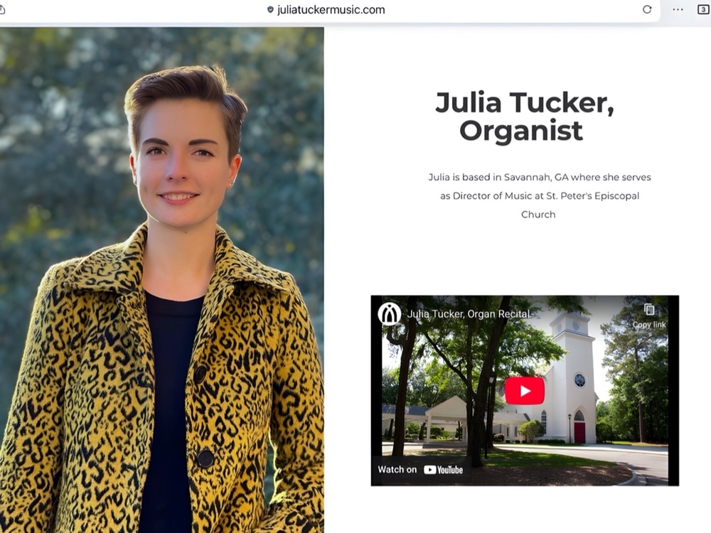 Julia Tucker, organist