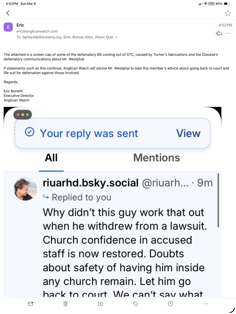 Defamatory BS from Saint Thomas Fifth Avenue member Michael Goldman